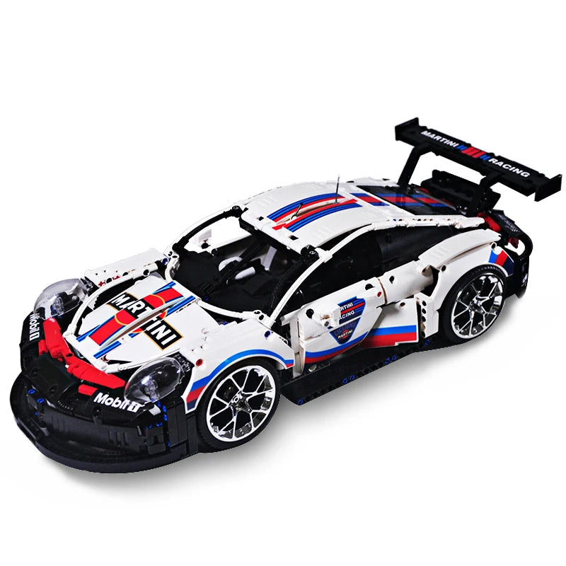 Lego Porsche 911 RSR Martini Racing Building Blocks Set Turbo Moc