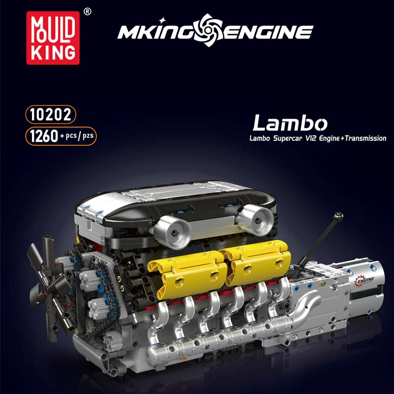 Lamborghini Supercar V12 Engine & Transmission 1260pcs