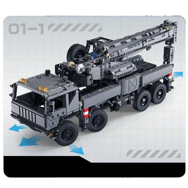 Armoured Military Crane Truck s set, compatible with Lego
