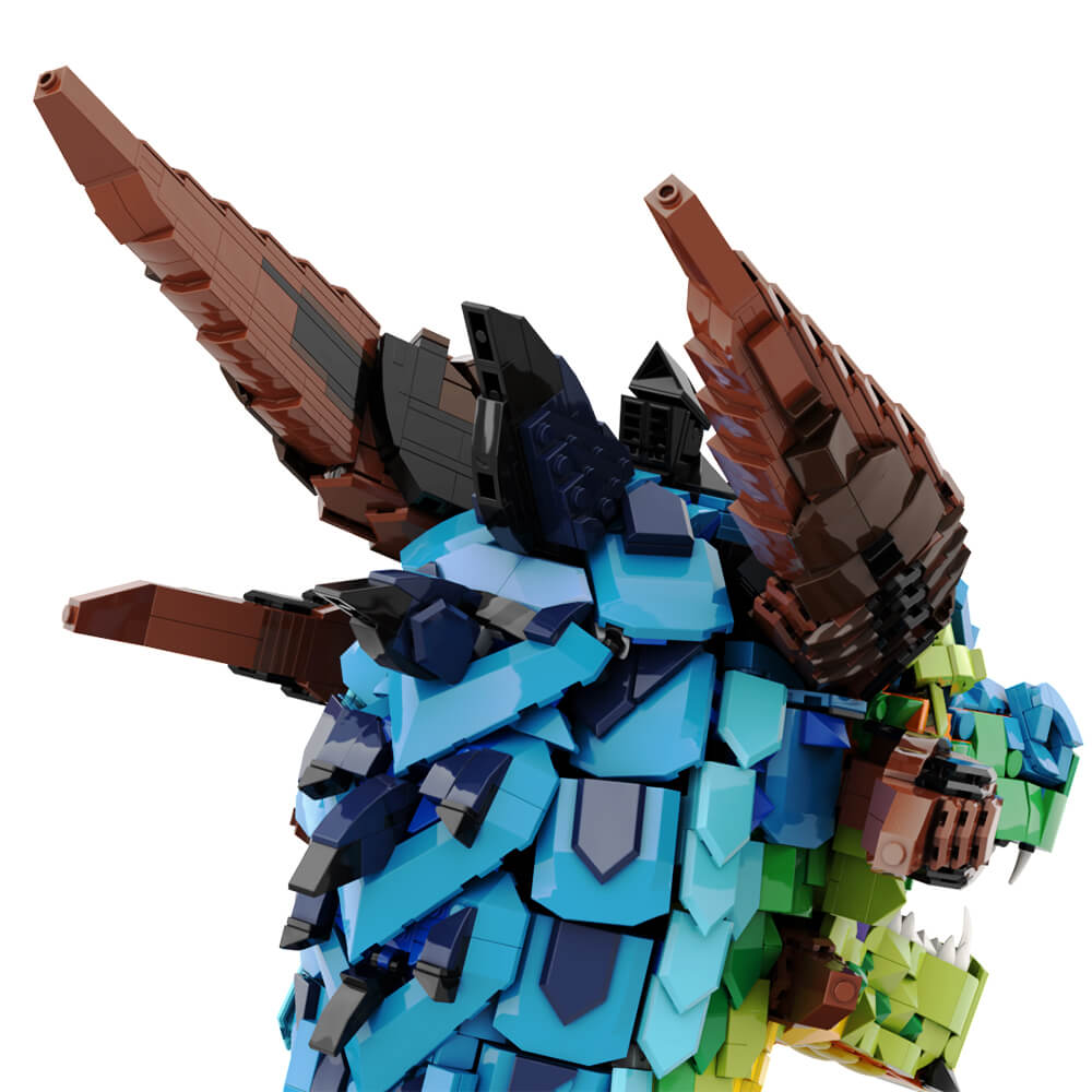 Dragon Head MOC 2624pcs