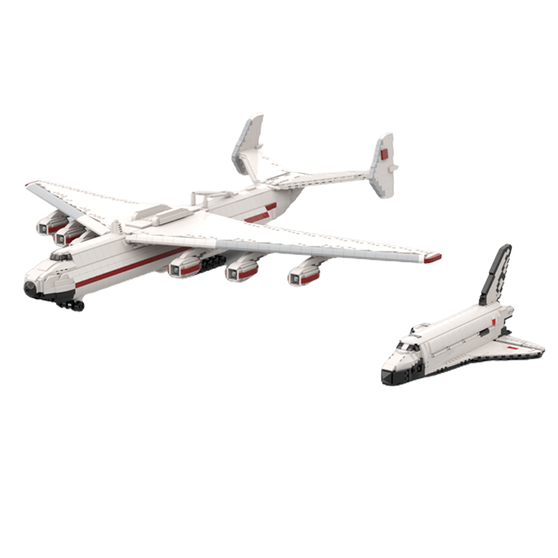 1:110 Buran with Antonov AN-225 Carrierplane 4176pcs - Building Blocks set - Turbo Moc