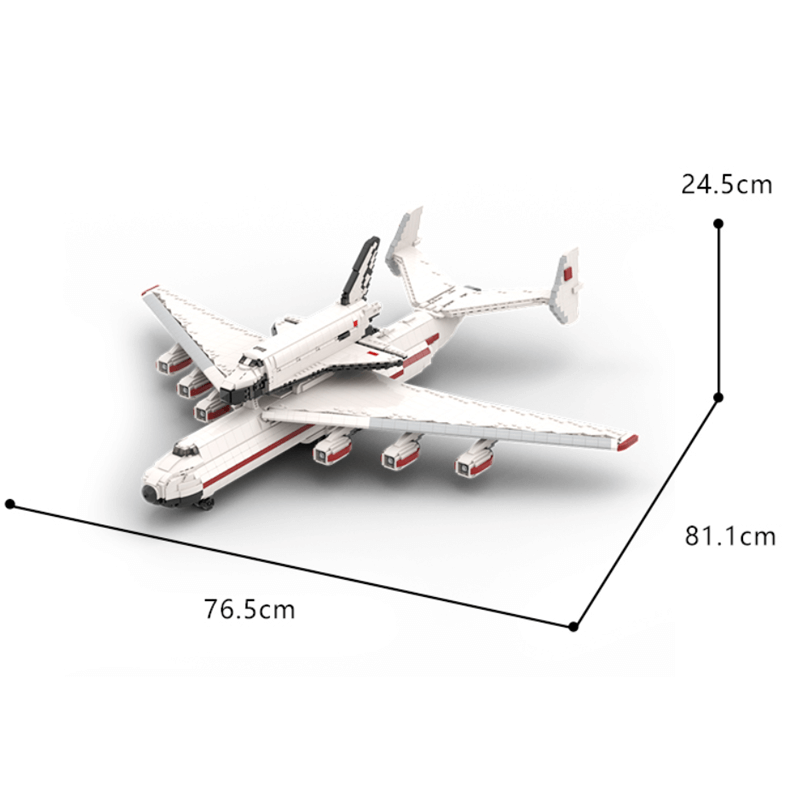 1:110 Buran with Antonov AN-225 Carrierplane 4176pcs - Building Blocks set - Turbo Moc