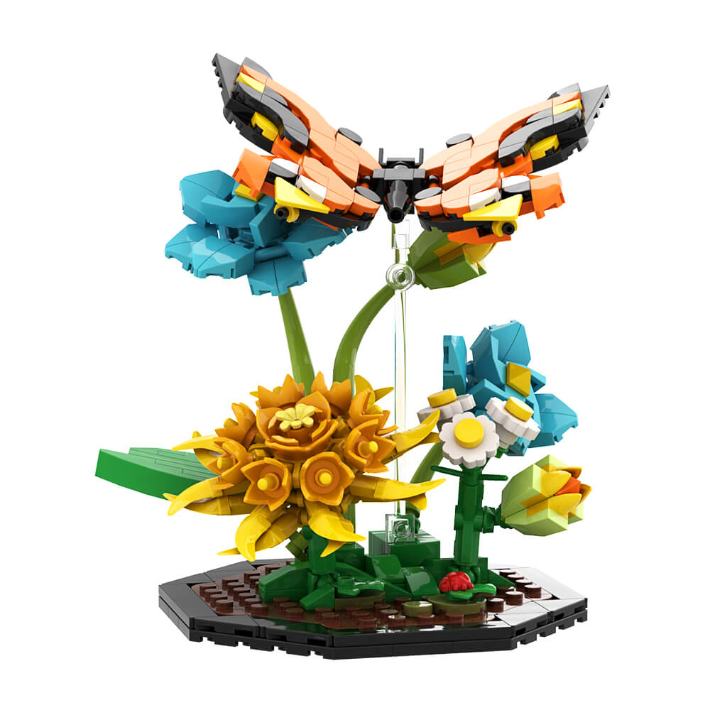 Bee / Butterfly / Dragonfly Garden Insect MOC 900pcs