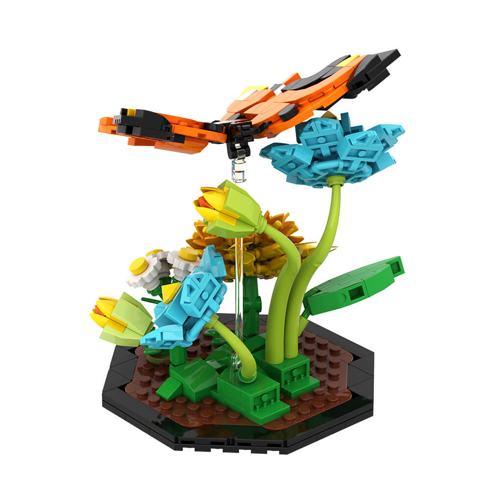 Bee / Butterfly / Dragonfly Garden Insect MOC 900pcs