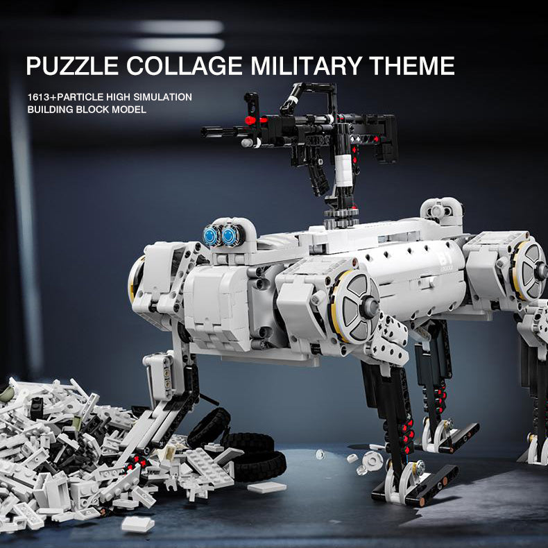 Unitree Go1 Robot Dog Military 1613pcs - Lego compatible building blocks kit - Turbo Moc