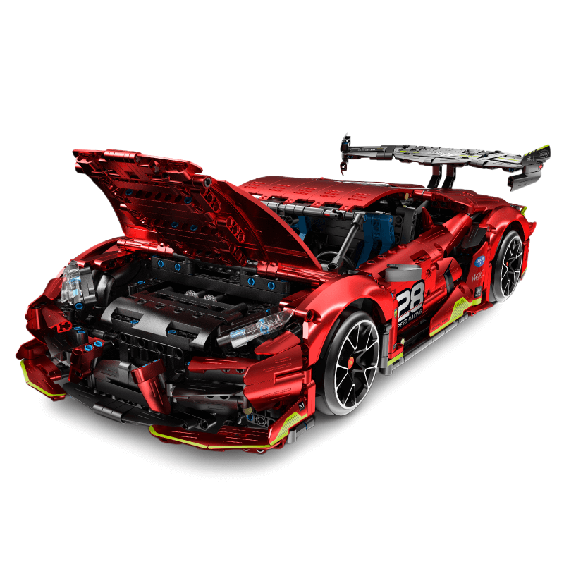 Hypercar Drift Satin Red s set, compatible with Lego