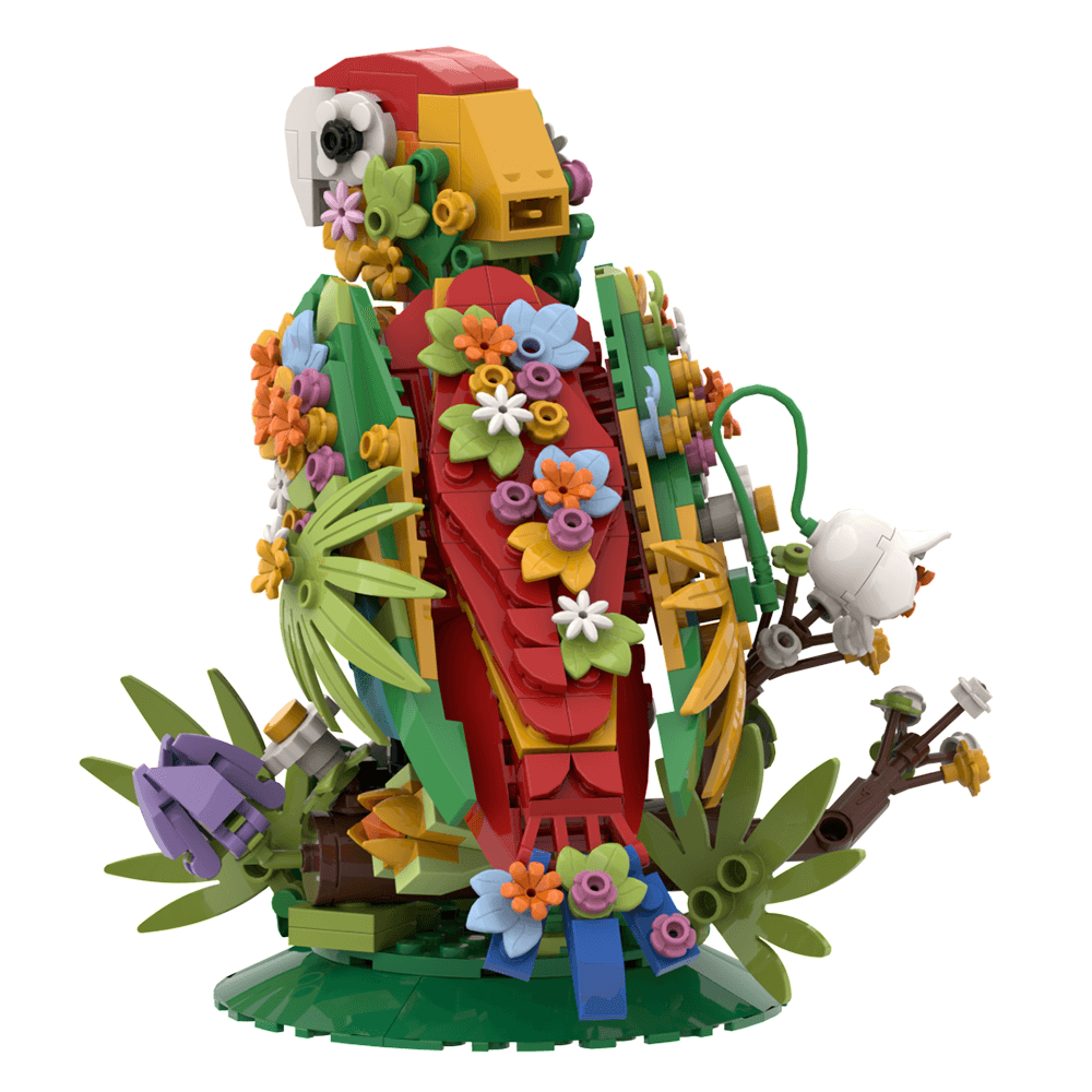 Macaw With Flower MOC 396pcs