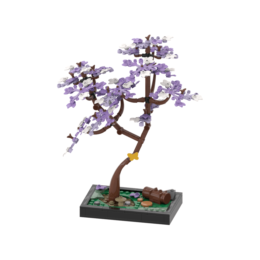 Blossomed Jacaranda Tree: Diorama MOC 262pcs - Building blocks set - Turbo Moc