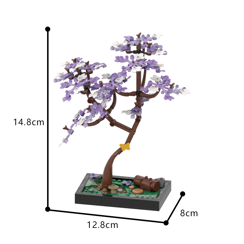 Blossomed Jacaranda Tree: Diorama MOC 262pcs