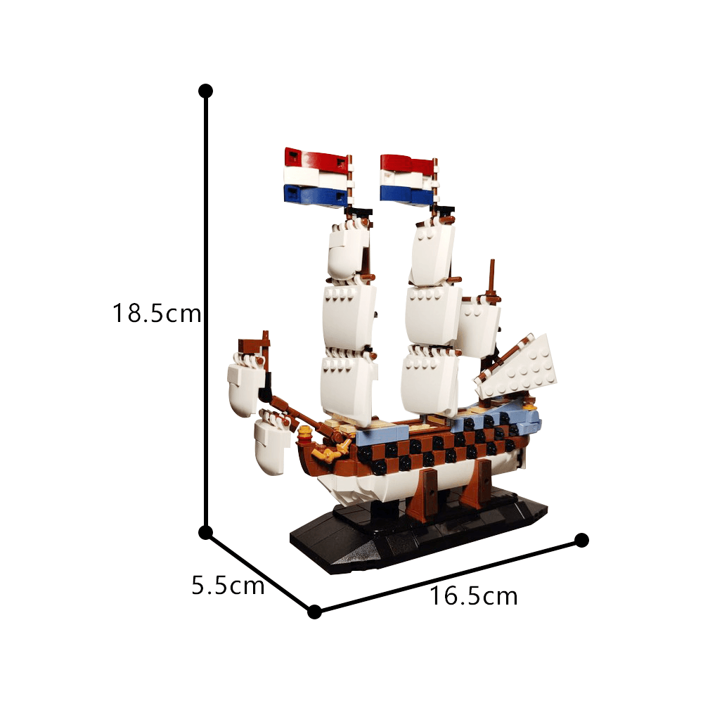 Model Ship Of The Zeven Provinciën MOC 542pcs