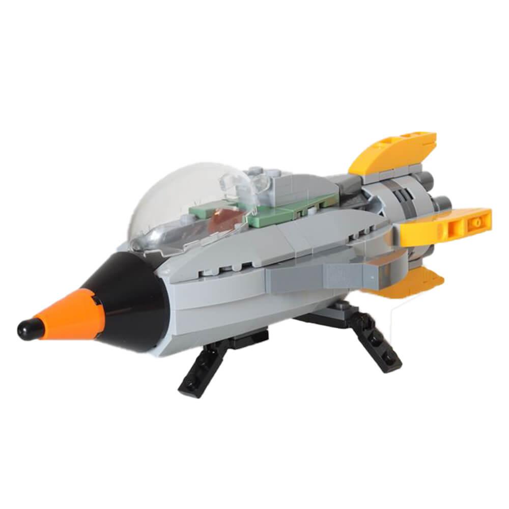 Retro Space Ship for Retro Spaceman CMF from 2017 | Mocpixel 162pcs - Building blocks set - Turbo Moc