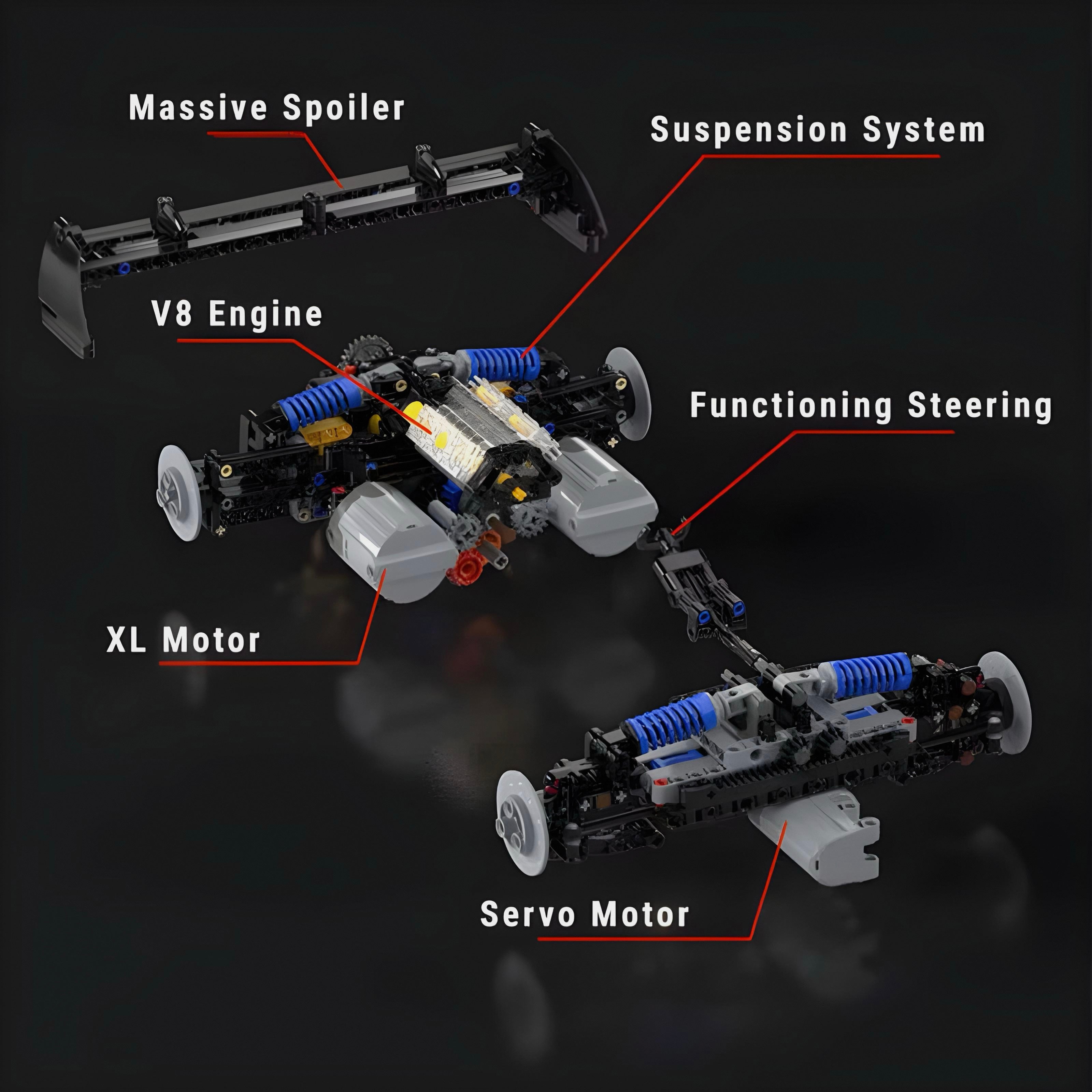 Lamborghini SC63 Endurance 2980pcs-Turbo Moc