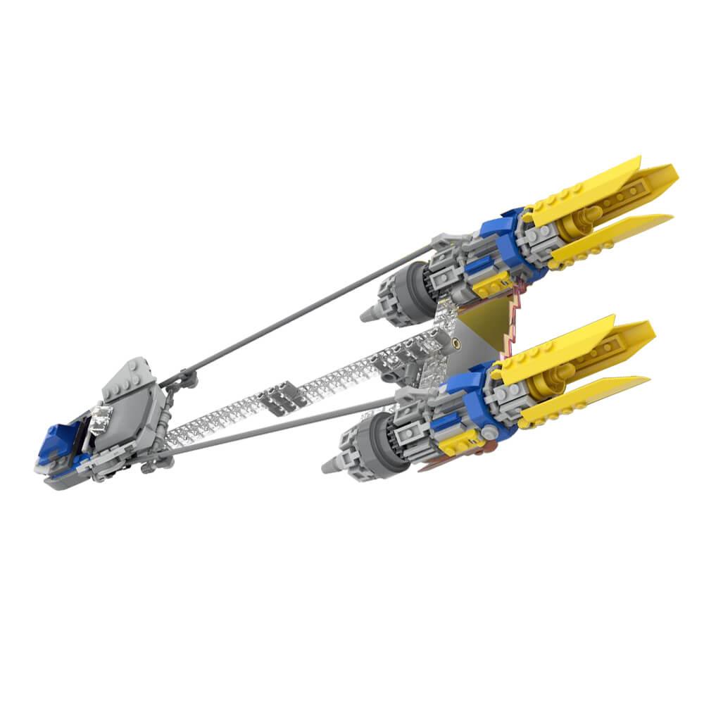 Anakin's Podracer set 75258 MOD Space War MOC 332pcs