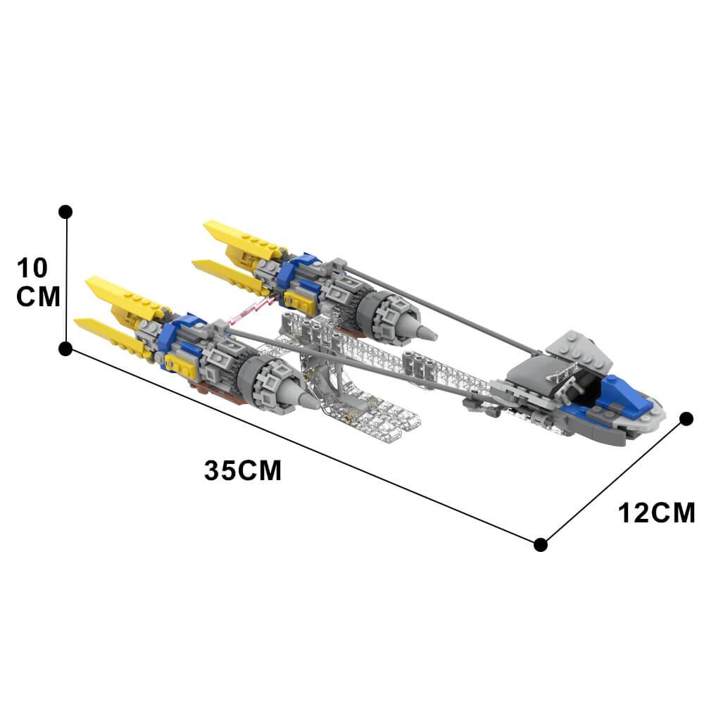 Anakin's Podracer set 75258 MOD Space War MOC 332pcs