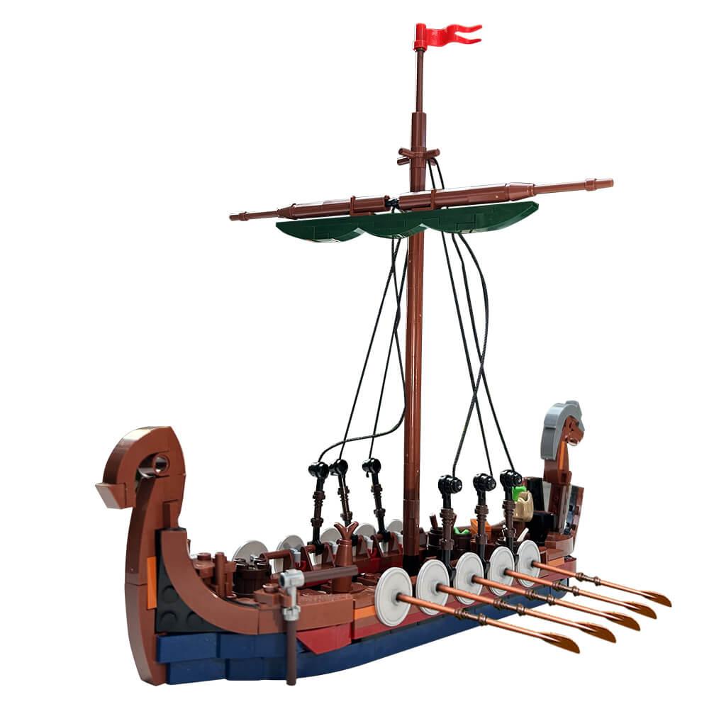 Viking Longship Drakkar/ Karvi /Snekkje MOC 454pcs - Building blocks set - Turbo Moc