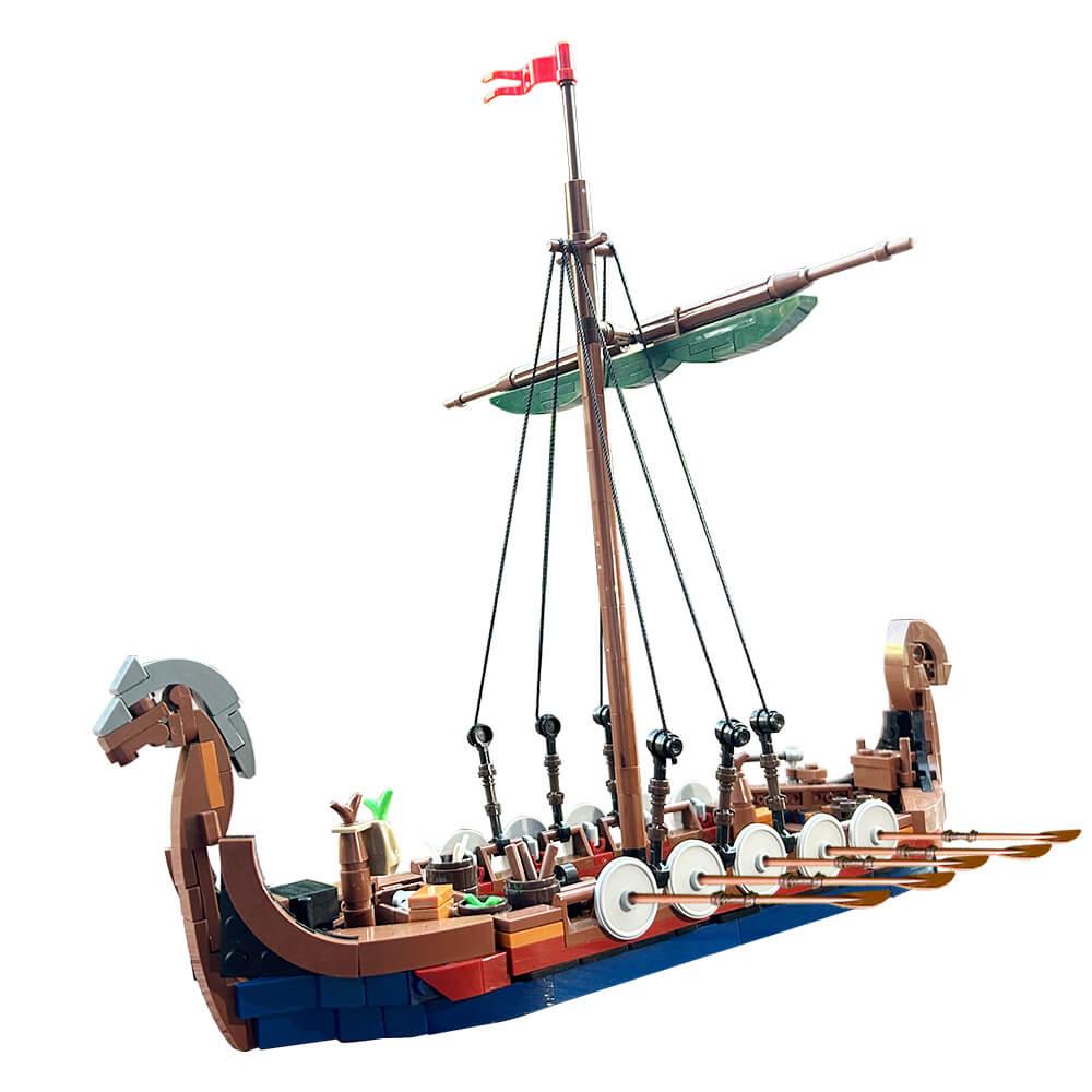 Viking Longship Drakkar/ Karvi /Snekkje MOC 454pcs