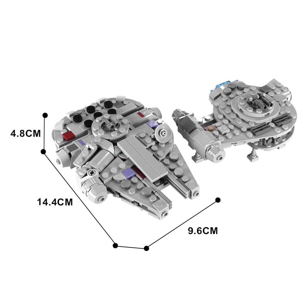 Millennium Falcon & Outrider Micro/Midi Scale Space War MOC 414pcs