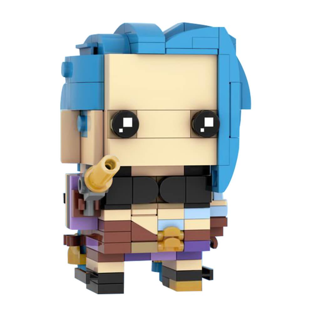 Jinx Brickheadz LEGO MOC - Netflix Arcane: League of Legends MOC 202pcs