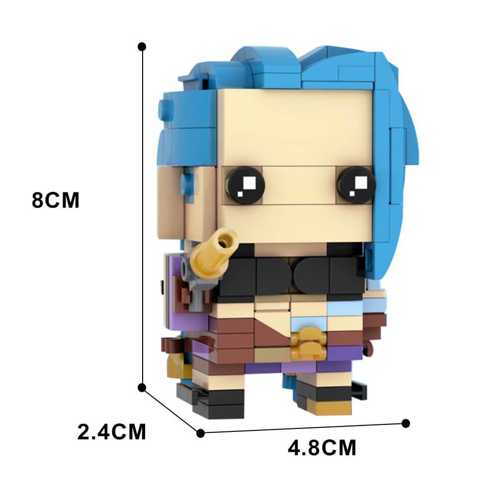 Jinx Brickheadz LEGO MOC - Netflix Arcane: League of Legends MOC 202pcs