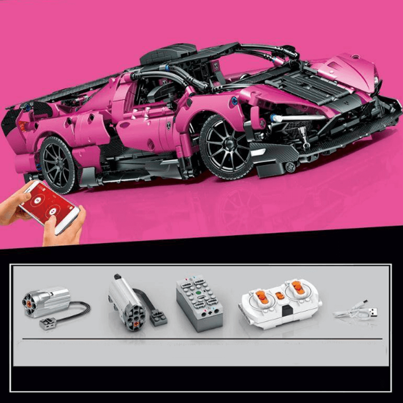 Pink Master Concept Car s set, compatible with Lego