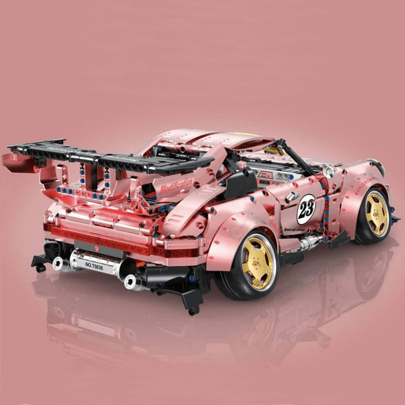 Porsche 911 widebody pink s set, compatible with Lego