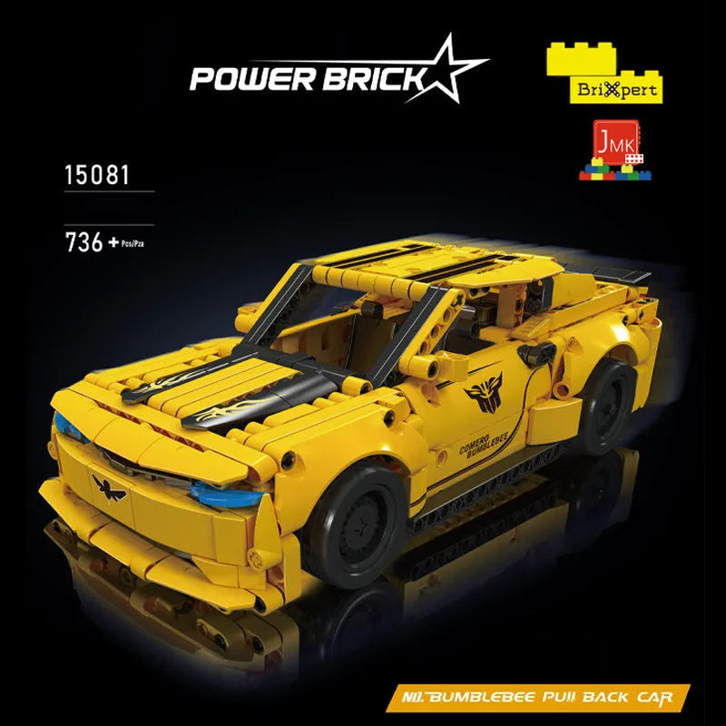 Mini Chevrolet Camaro Bumblebee - Building Blocks set compatible Lego - Turbo Moc