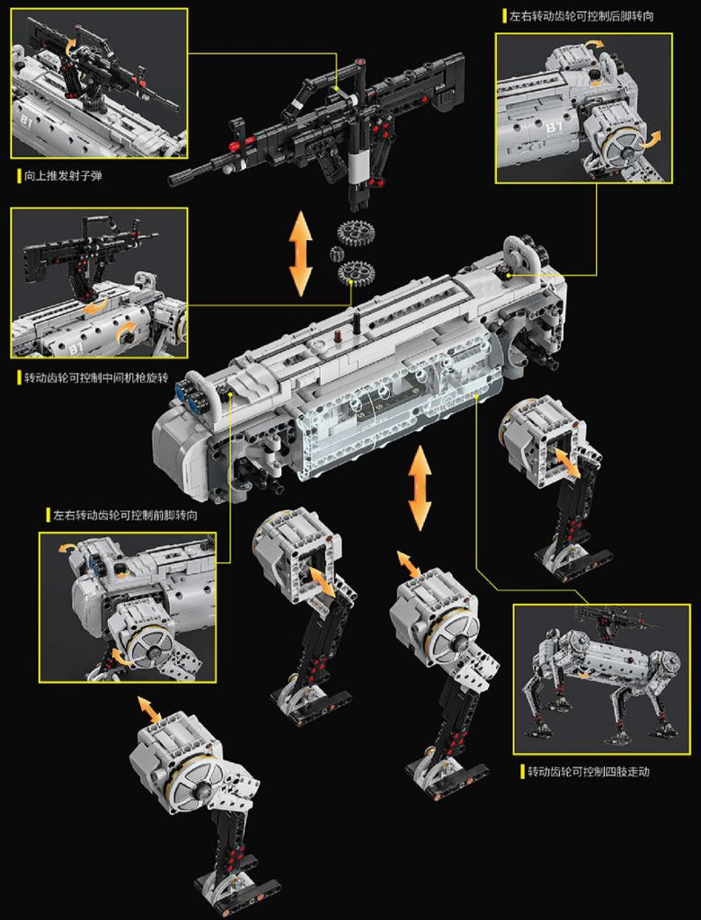 Military Robot Dog 1613pcs