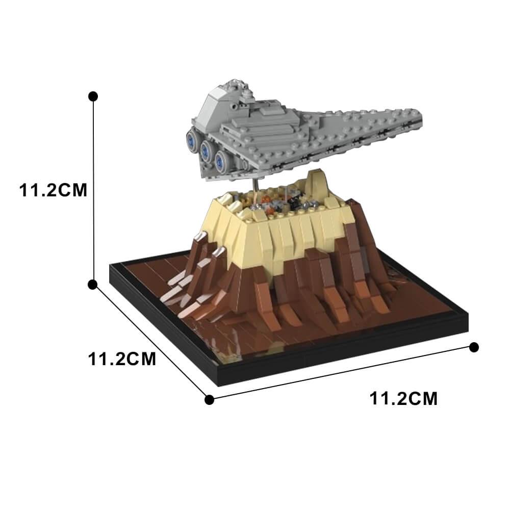 Mini Scale Destroyer Over Jedha Space War MOC 701pcs