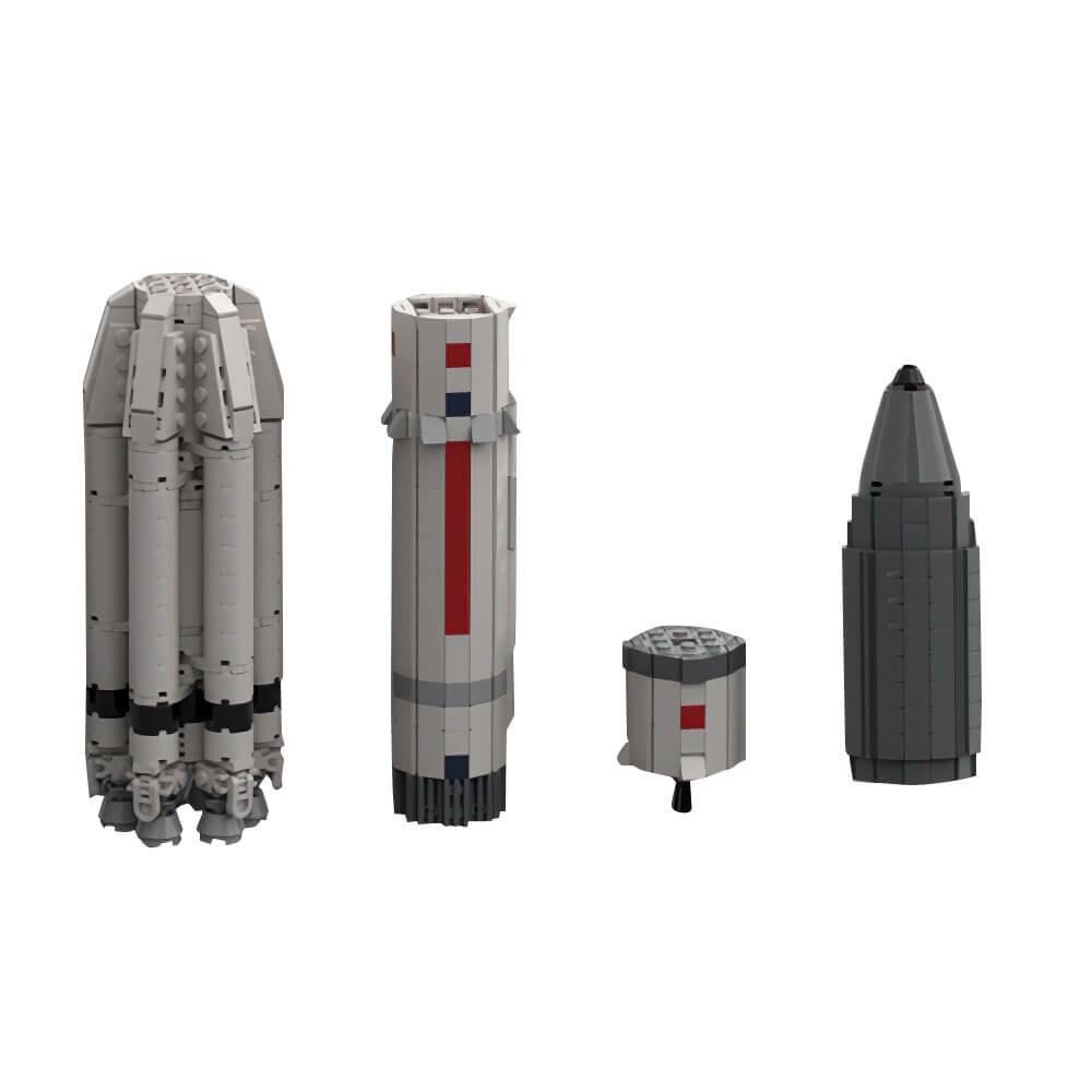 Proton M (1:110 Saturn V scale) MOC 788pcs