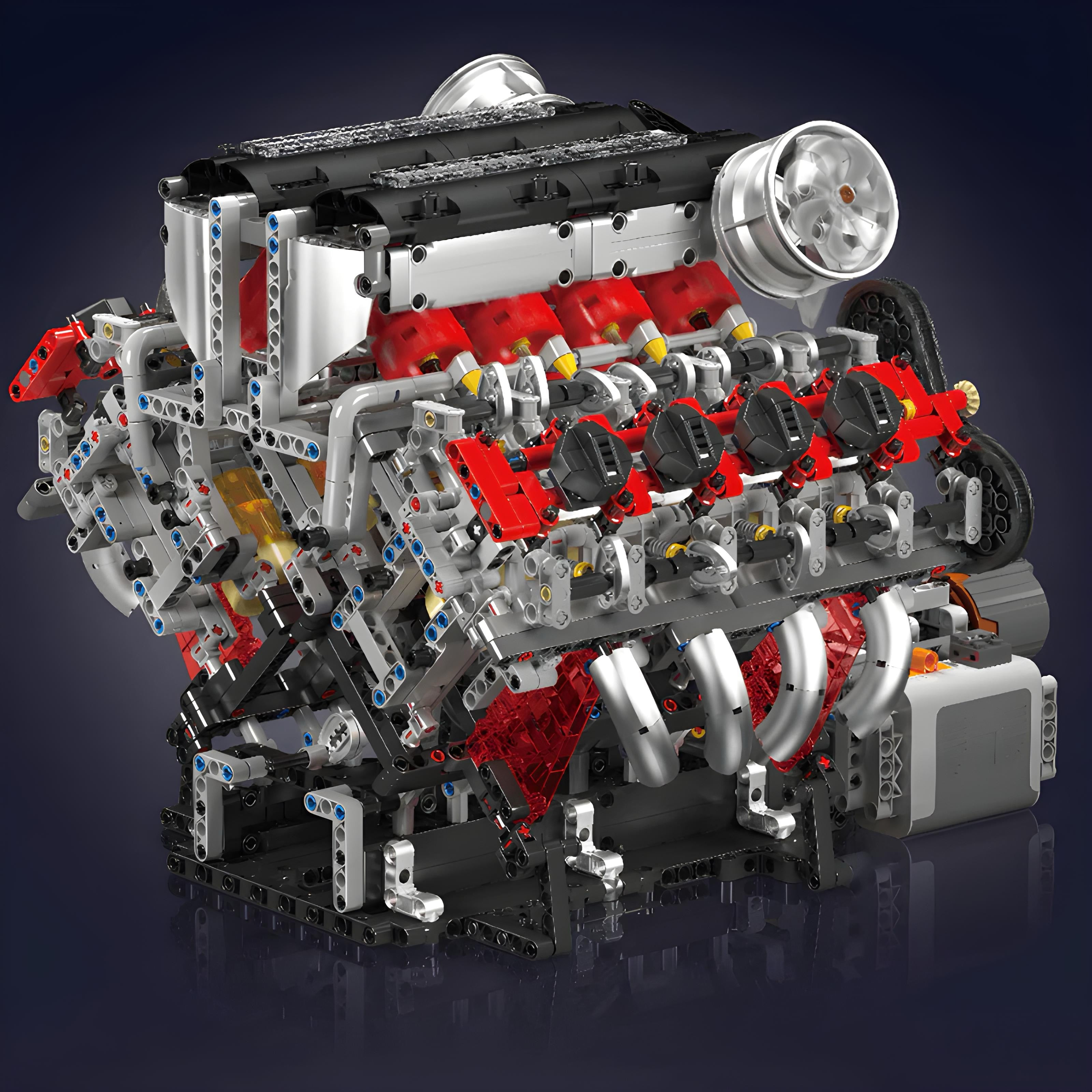 Ferrari F488 V8 Engine 2717pcs - Building blocks set - Turbo Moc