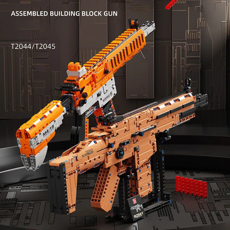 Scar Assault Rifle Weapon - Building Blocks set compatible Lego - Turbo Moc