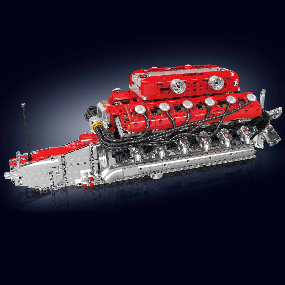 Functional V12 Engine & Gearbox 3471pcs-Turbo Moc