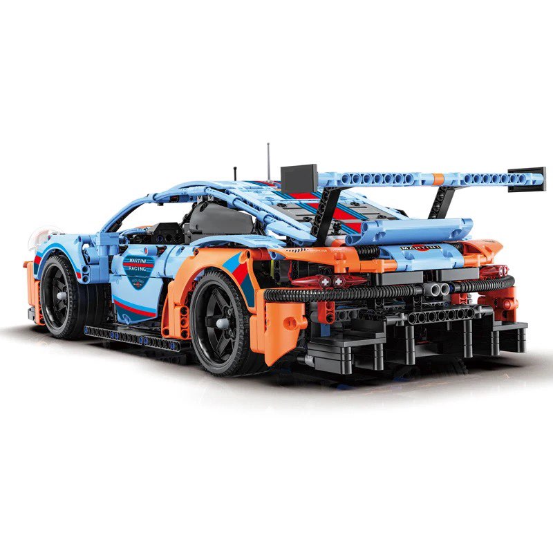 Porsche GT3 RSR Martini Gulf - Lego compatible - Turbo Moc
