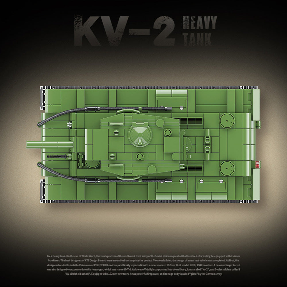 KV-2 Heavy Tank - Building Blocks set compatible Lego - Turbo Moc