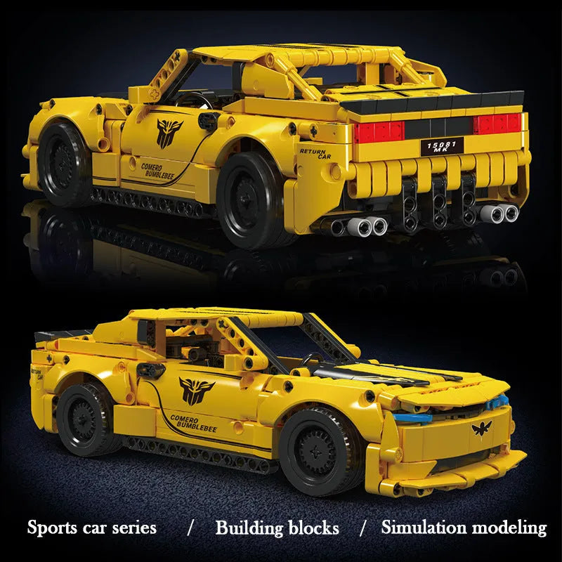 Mini Chevrolet Camaro Bumblebee - Building Blocks set compatible Lego - Turbo Moc