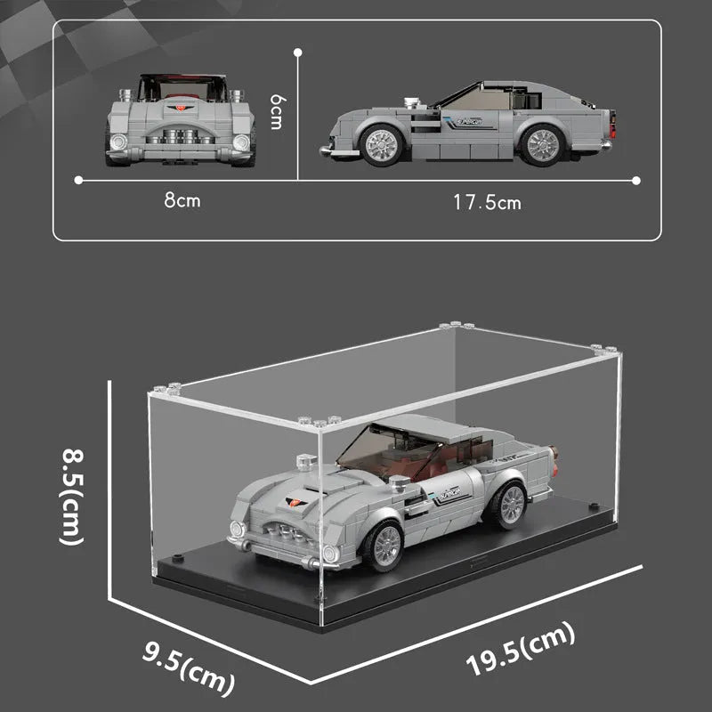 Mini Aston Martin 007 DB9 Classic - Building Blocks set compatible Lego - Turbo Moc