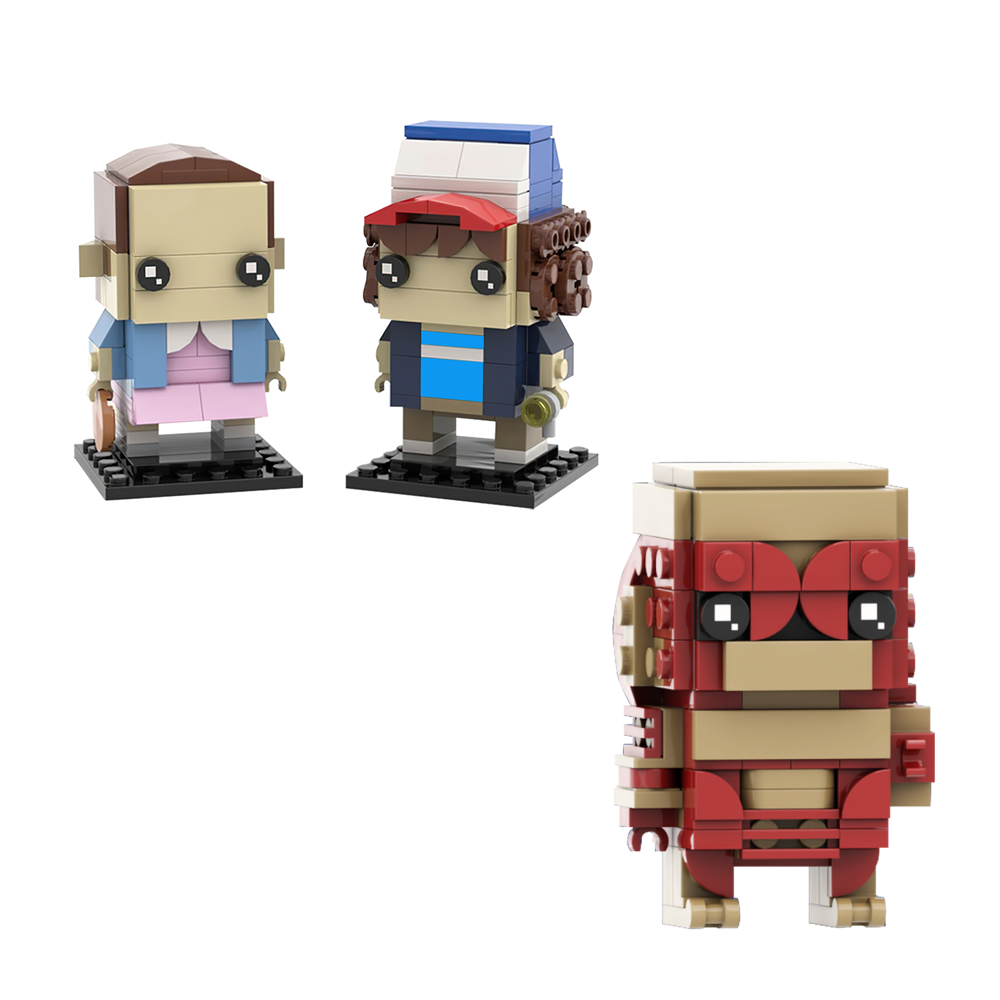 Stranger Series Brickheadz Collection - Dustin & Eleven / Vecna MOC - Building blocks set - Turbo Moc