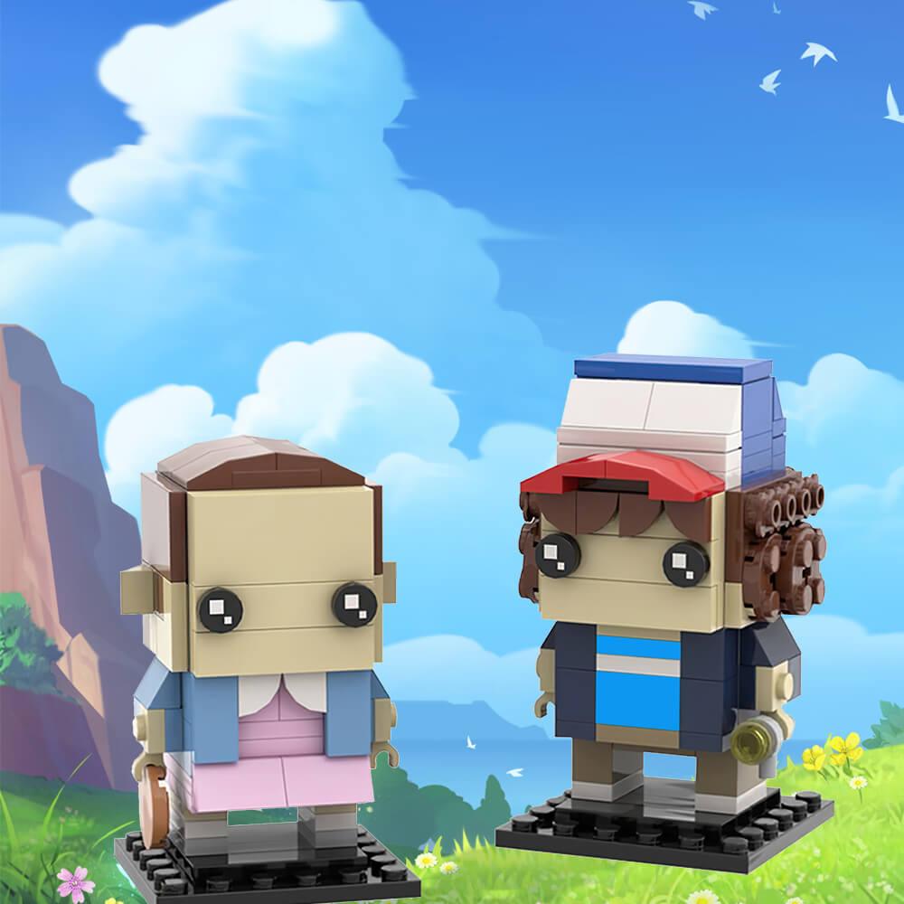 Stranger Series Brickheadz Collection - Dustin & Eleven / Vecna MOC