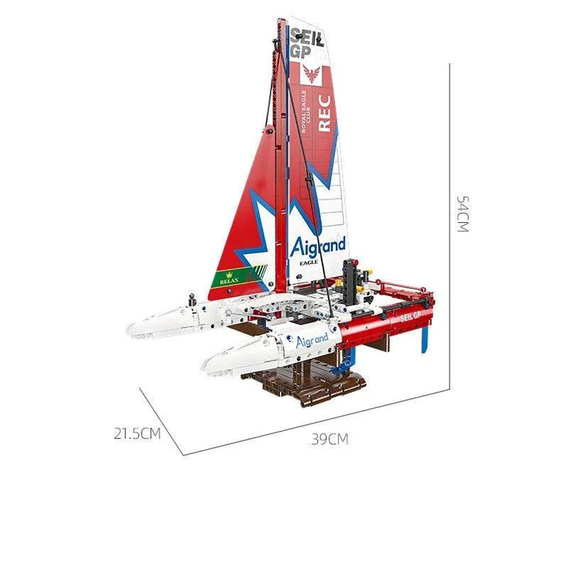 F50 Hydrofoil Catamaran Sailboat 733pcs