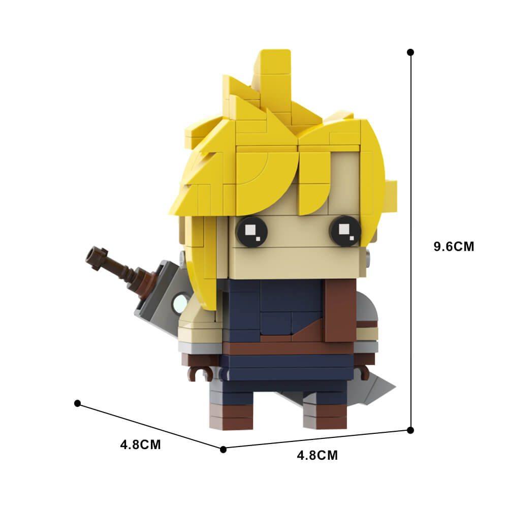 Cloud Strife (Ffvii) Brickheadz MOC 173pcs