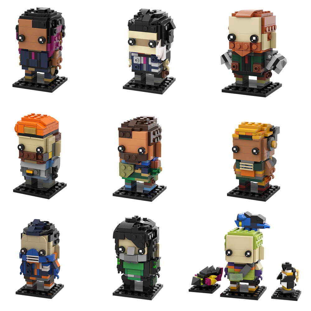 VALORANT Brickheadz Collection Reyna/ Yoru/ Breach/ Viper/ Fade/ Harbor/ Brimstone/ Raze/ Gekko MOC - Building blocks set - Turbo Moc