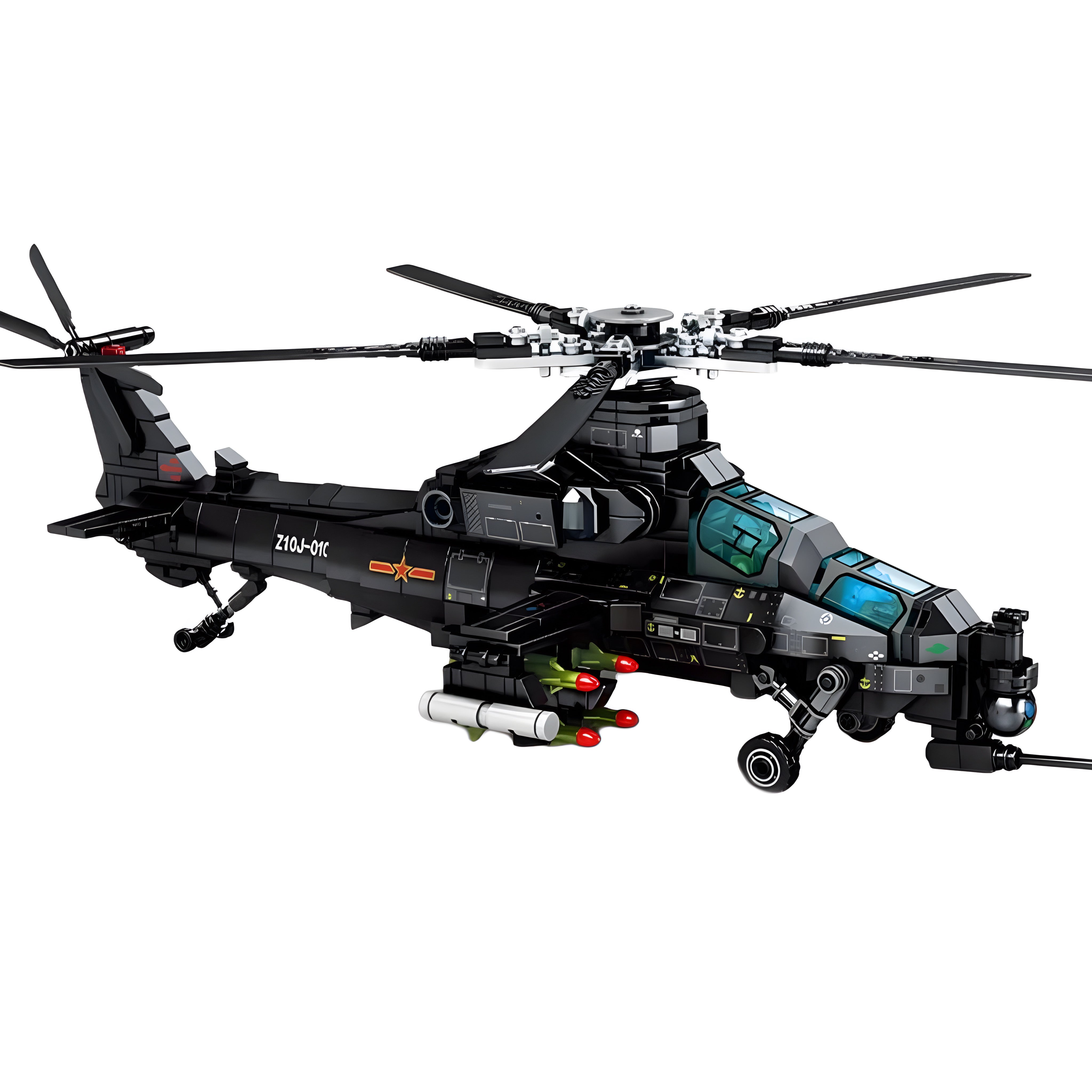 Image of Z-10 Atack Helicopter 704Pcs - helicopter-z-10-704pcs