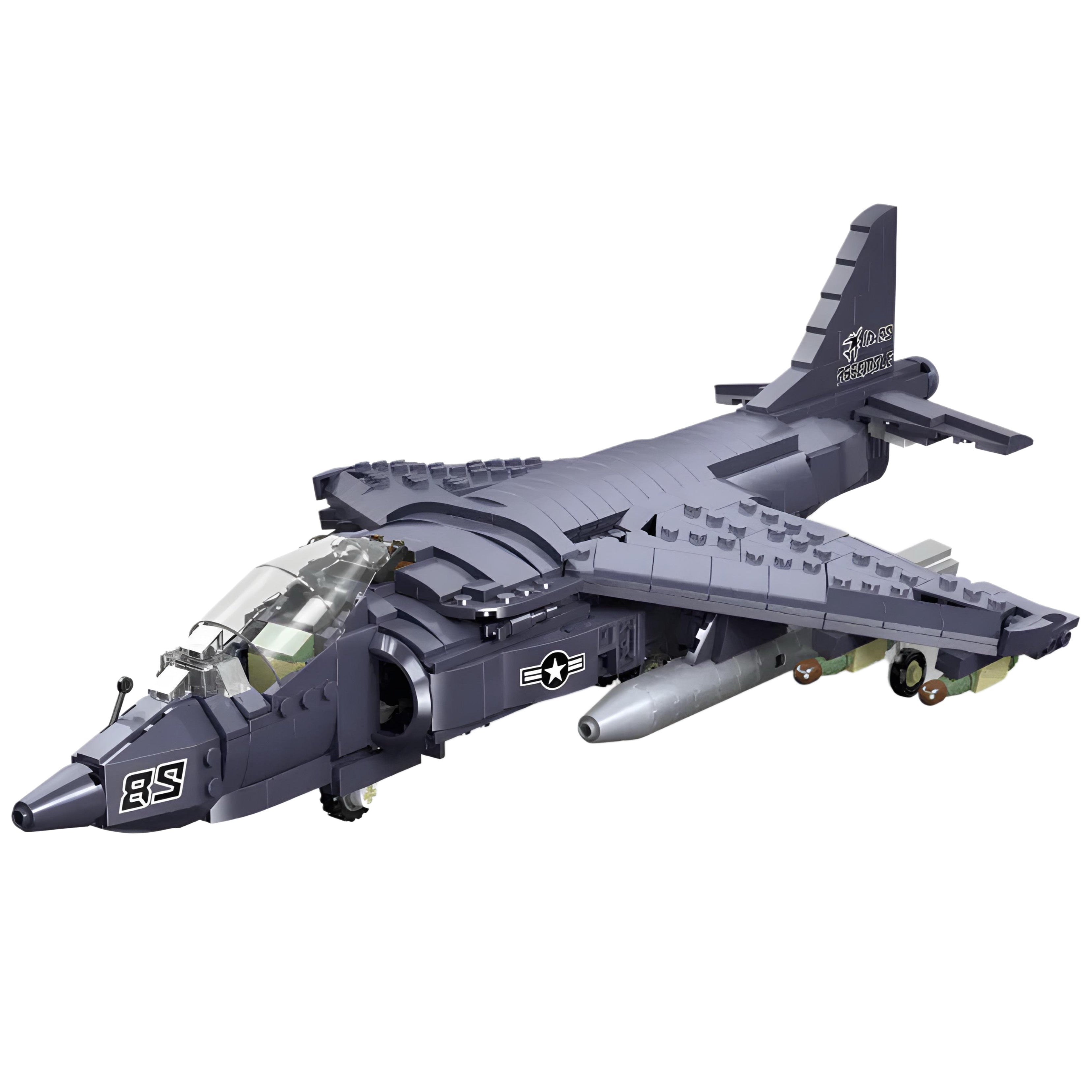 Av-8 Sea Harrier Aircraft - Building Blocks Set | Turbo Moc