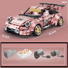 Porsche 911 widebody pink s set, compatible with Lego