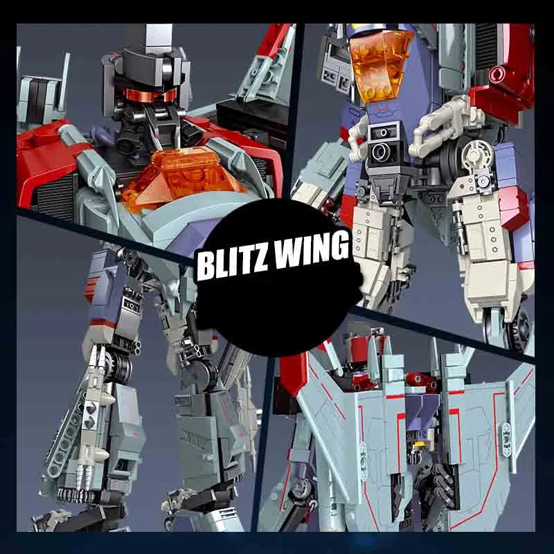 Super Hero Blitz Wing Mecha Robot Warrior Bricks Toy - Building Blocks set compatible Lego - Turbo Moc