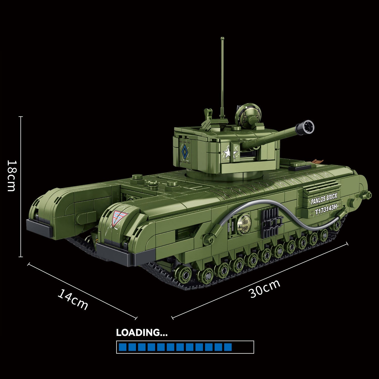 Churchill tank - Building Blocks set compatible Lego - Turbo Moc