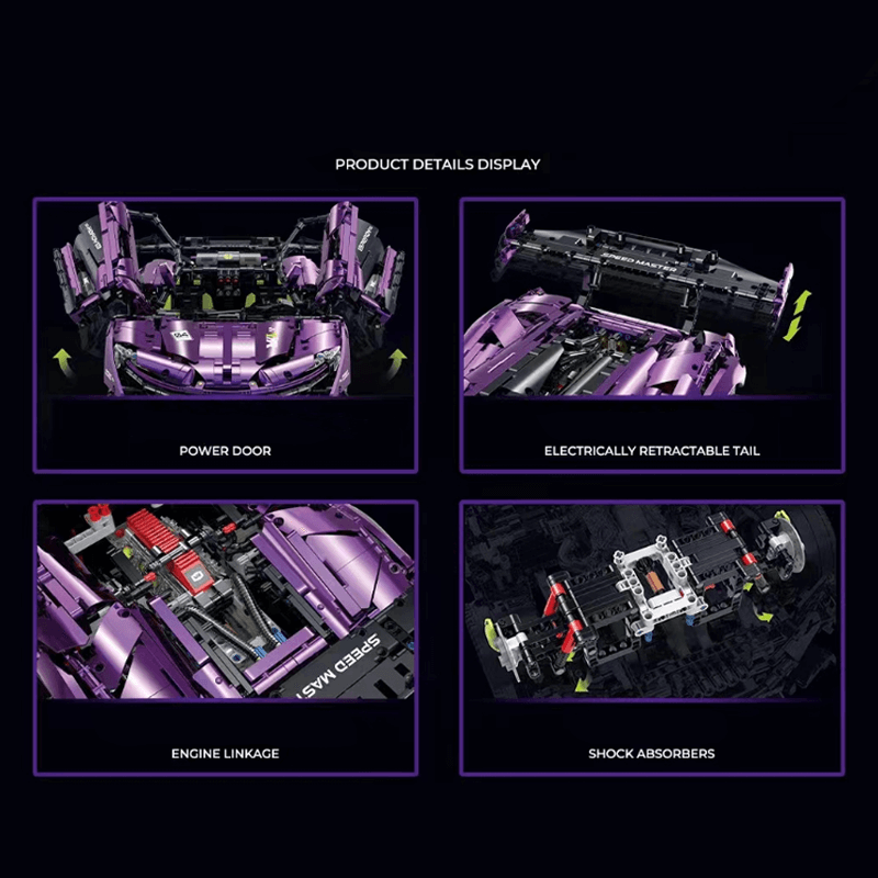 McLaren P1 GTR Purple s set, compatible with Lego