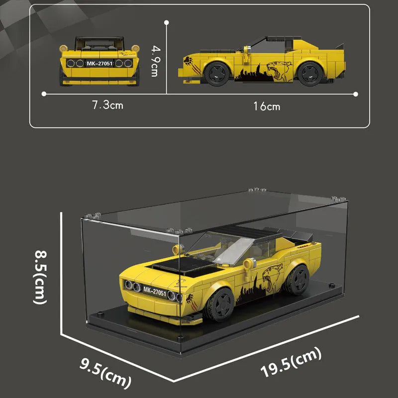 Mini Dodge Challenger - Building Blocks set compatible Lego - Turbo Moc