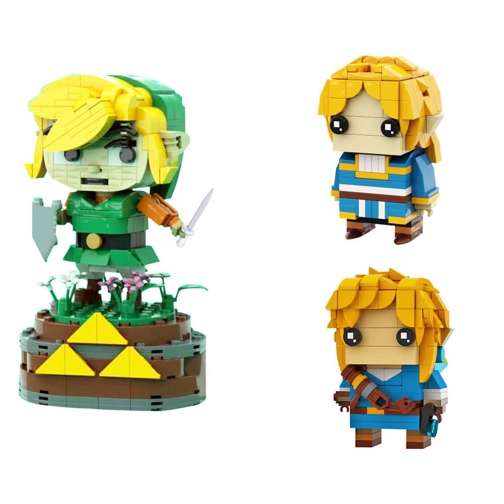 Link & Princess BrickHeadz Zelda MOC