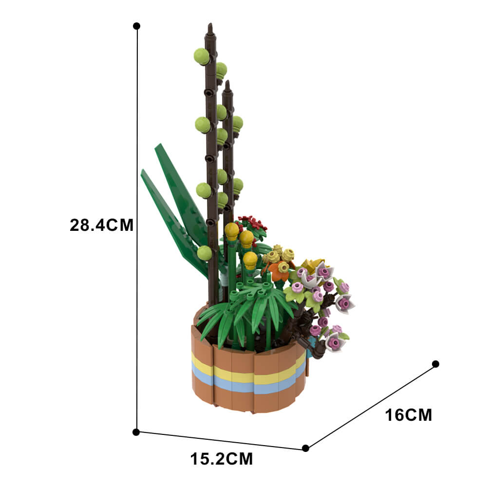 Flower Basket MOC 449pcs